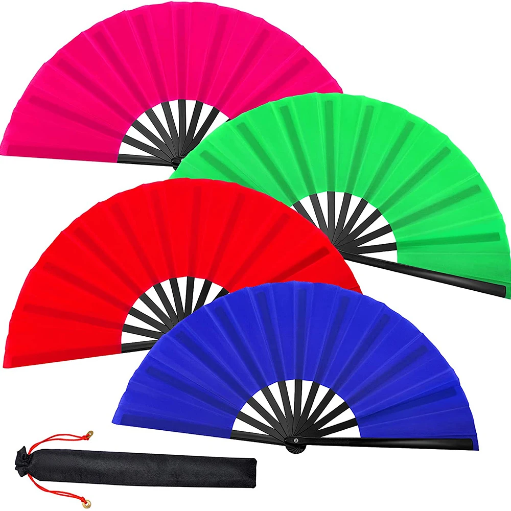 
 2021 Hot sale bamboo folding decorative rainbow hand fan for gifts  