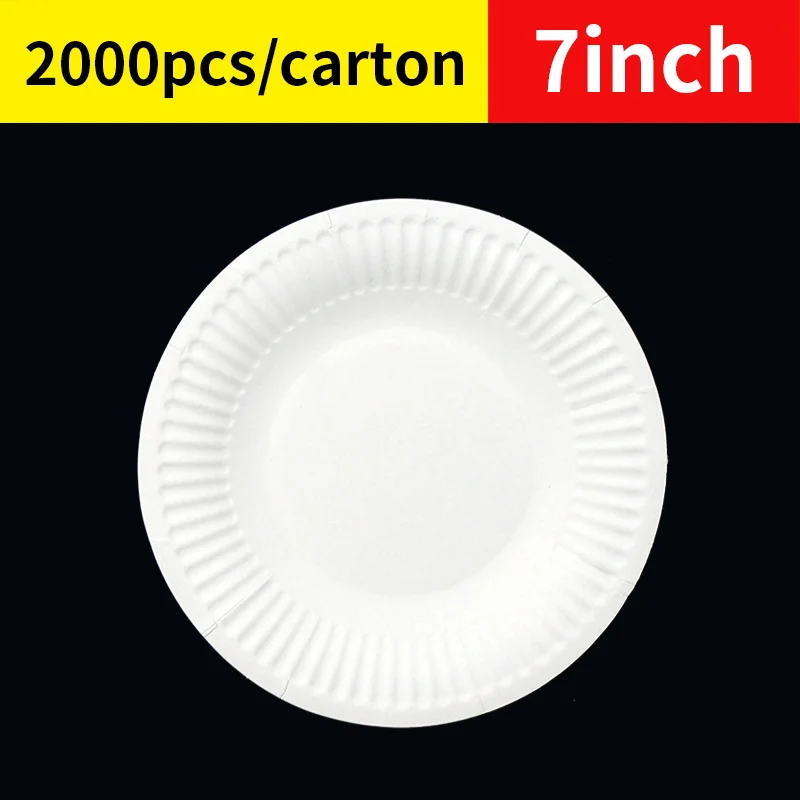 Custom Round 9 Inch Plastic Plates Disposable Party Dinner Food Plate