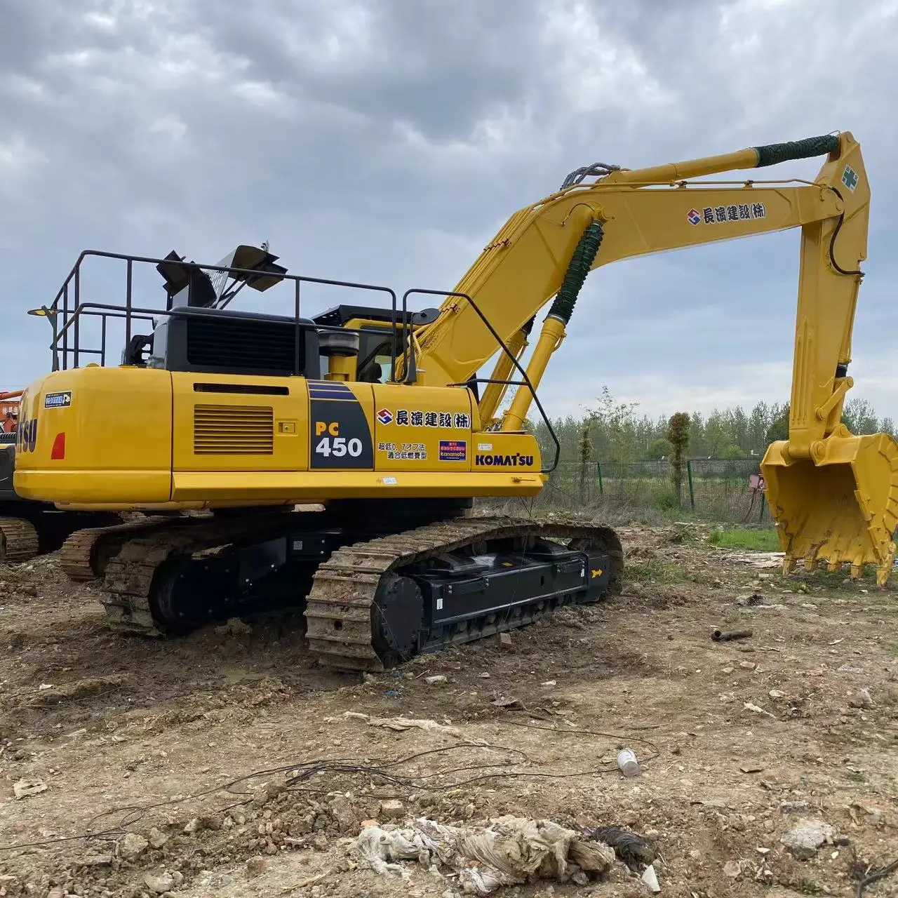 Original painting Komatsu crawler escavador PC450-8 large-scale tracked digger 45ton crawler excavator