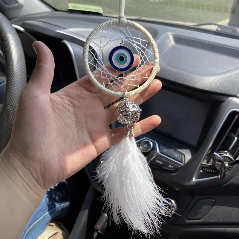 New Arrivals Lucky Blue Eye Dream Catcher Car Pendant Home Decor Outdoor Wind Chime