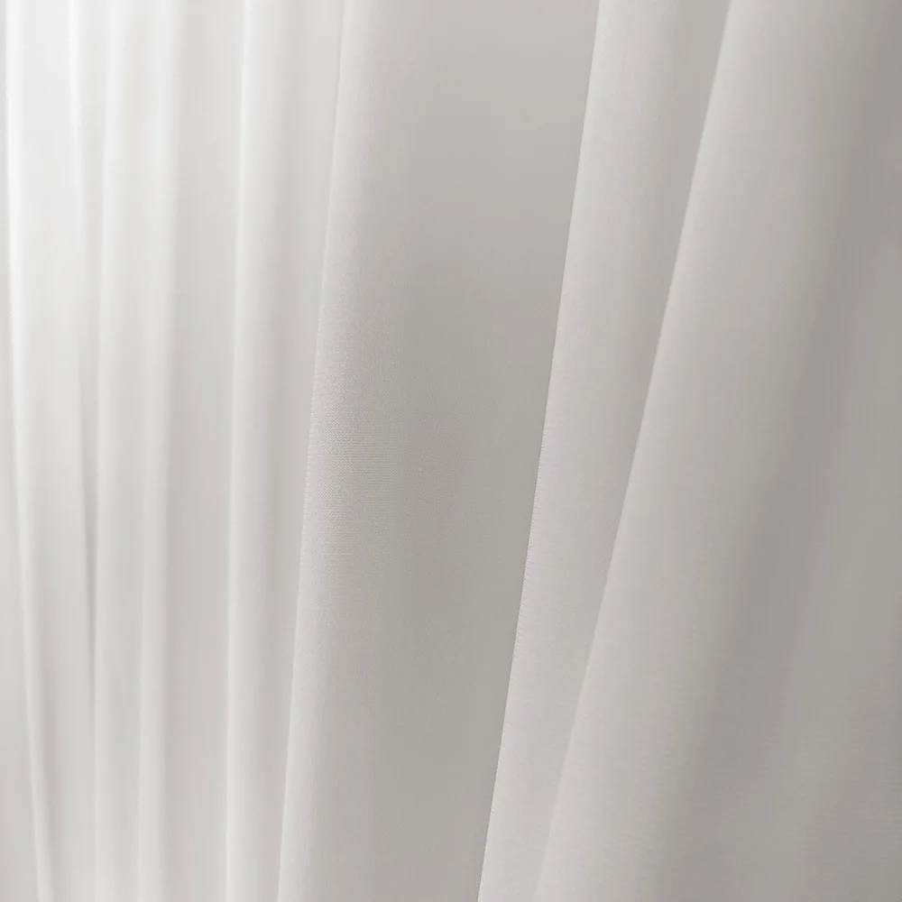 Bomar High quality chiffon grommet curtain semi sheer curtain voile white living room curtains luxury