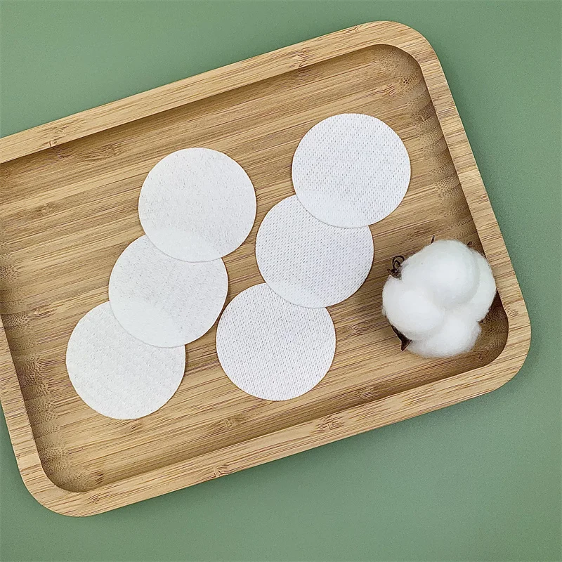 LWZ02 Skin care Non Woven Disposable mesh & embossed Facial Cleansing Pads for Make up Remover Toner
