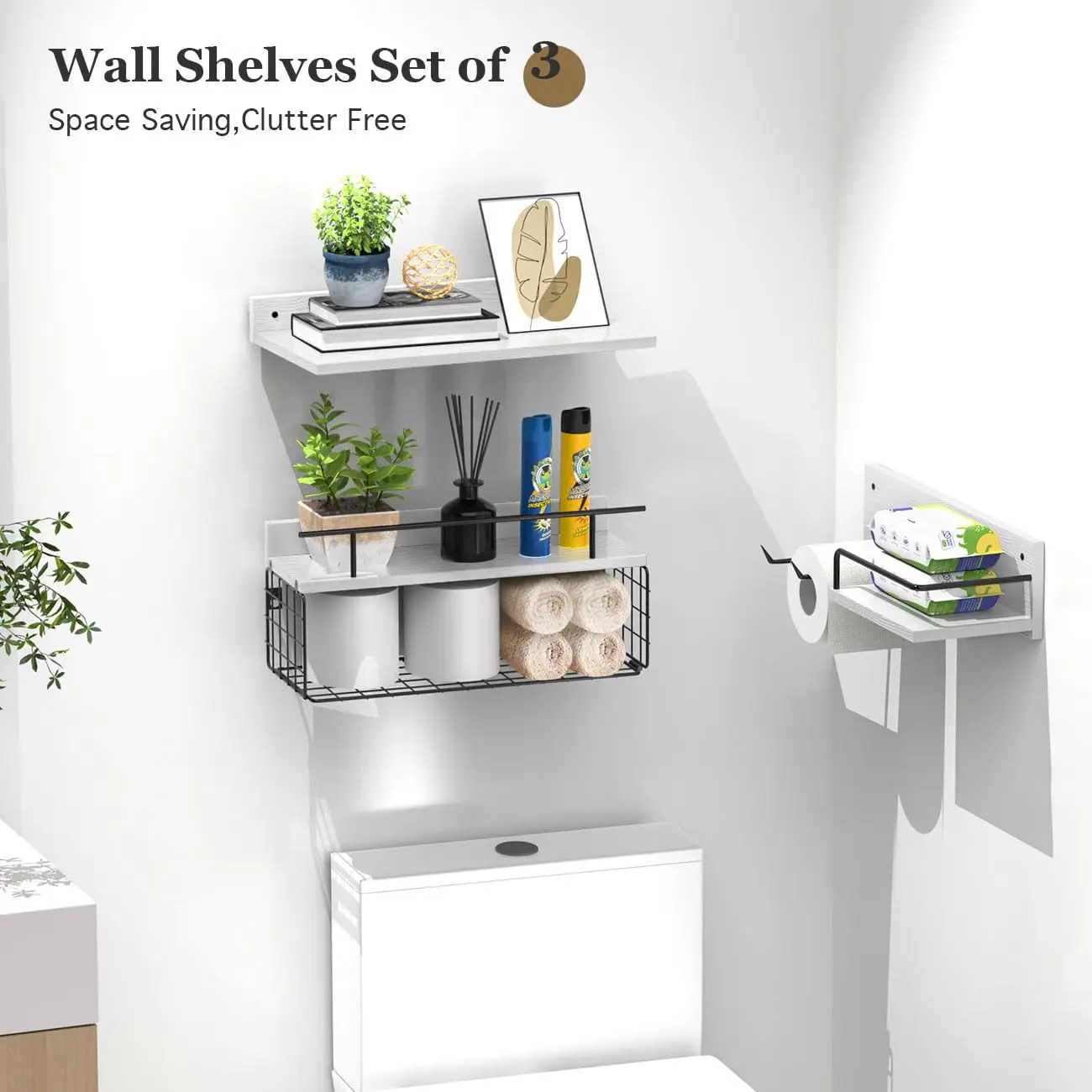 Bathroom Shelves Over Toilet Wall Mounted Floating Shelves bathroom rack shelf designer bathroom Toilet Paper Holder