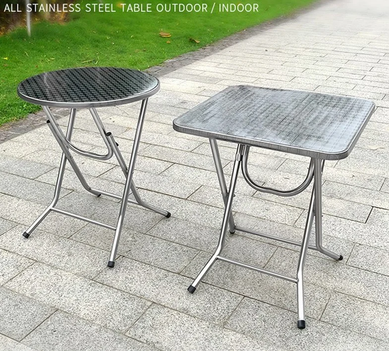 outdoor folded table, Garden coffer  and tea little table , adjusted stainless steel table