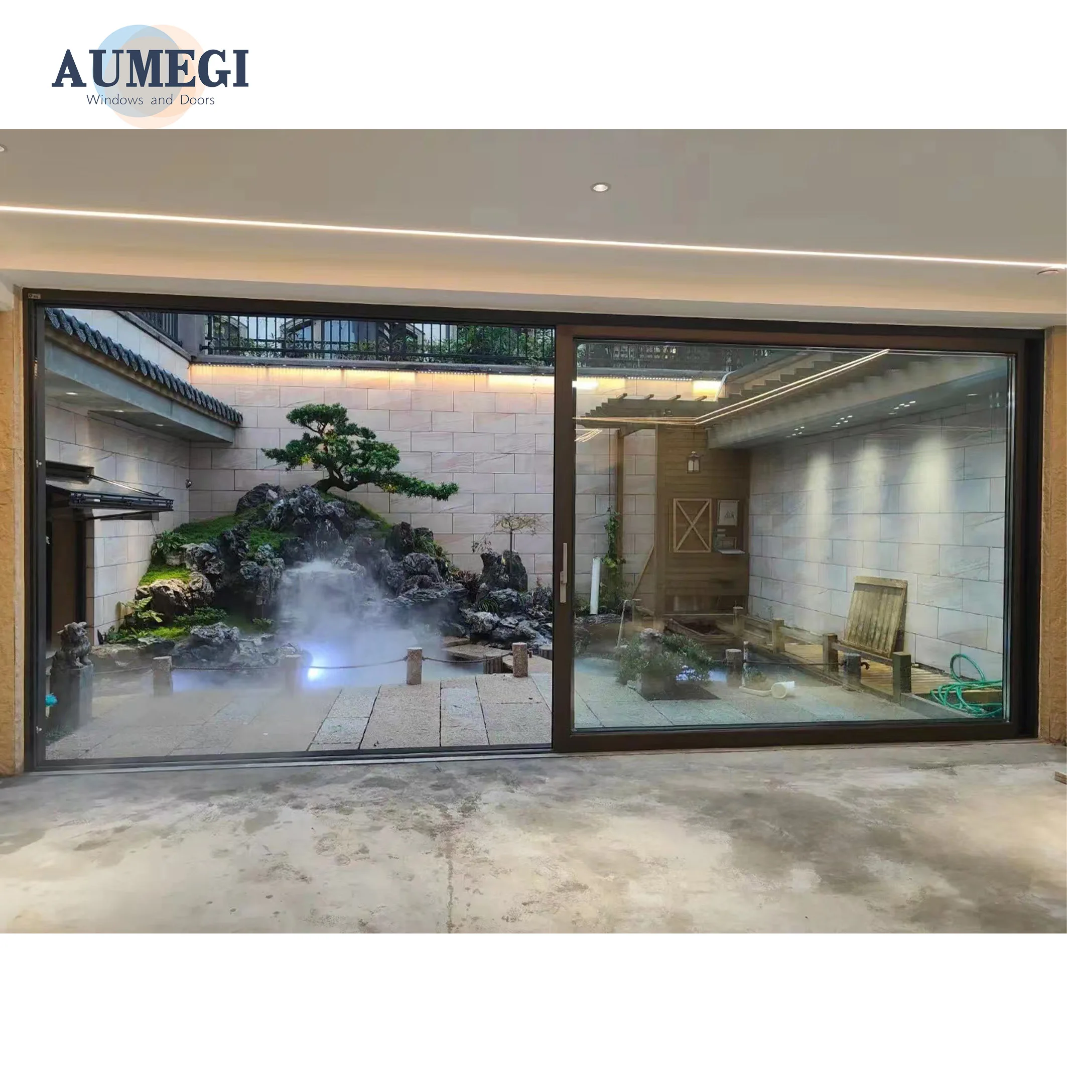 Aumegi Low-E Glass Heavy Duty Lift Sliding Door Glass Balcony Sliding Door Price Malaysia Patio Sliding Doors