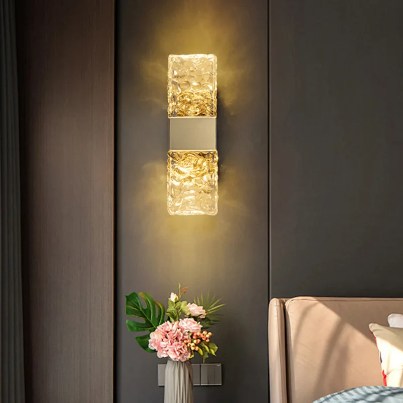New Modern Led Wall Lamp Simple And Luxurious Crystal Lamp For Lobby Bedroom Nordic Fashion Corridor Staircase Design Wall Lamp