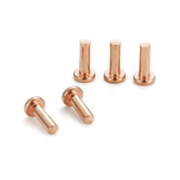Customized  Made Hardware Spare Parts Ss Steel Rivet Pan Head Aluminum Brass Solid Rivets