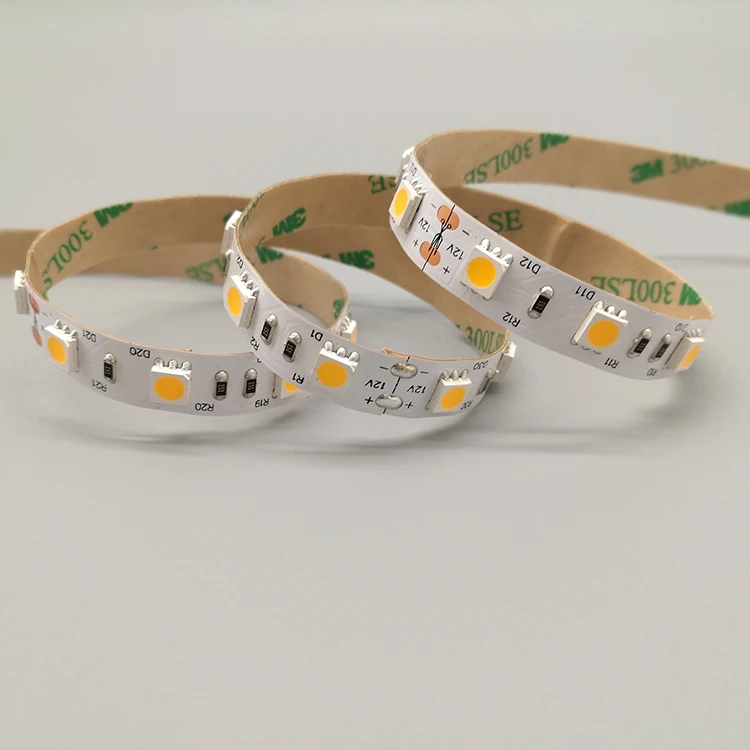 12V 24V 60leds/m warm white daylight cool white 2700K 3000K 4000K 6000K IP20 IP65 IP67 IP68 high cri flex led strip light 5050