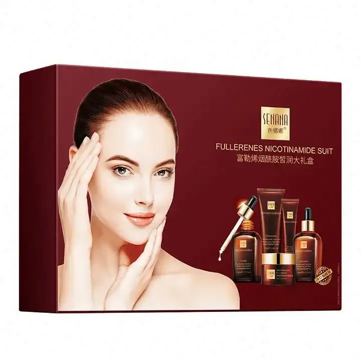 SENANA private label nicotinamide fullerene Moisturizing Hydrating Face Skin Care Set