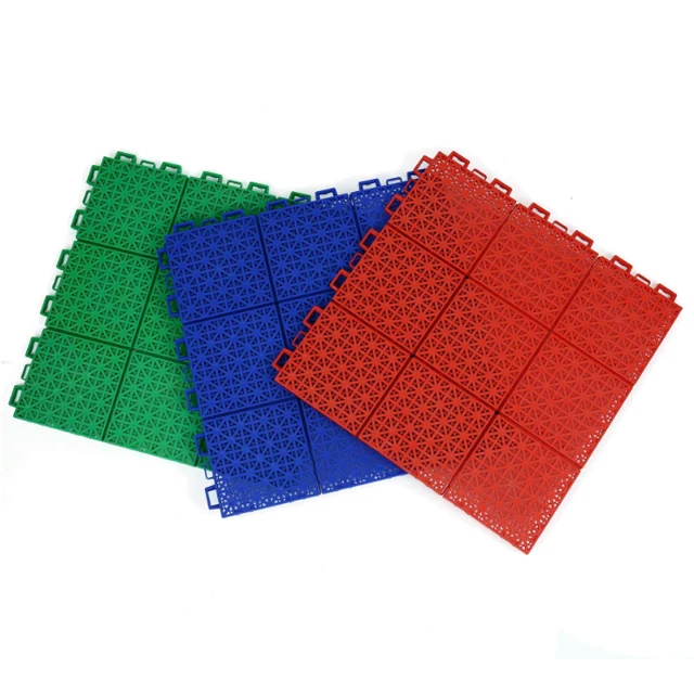 Environmentally friendly plastic suspended assembled PP interlocking flooring tiles for outdoor tennis flooring