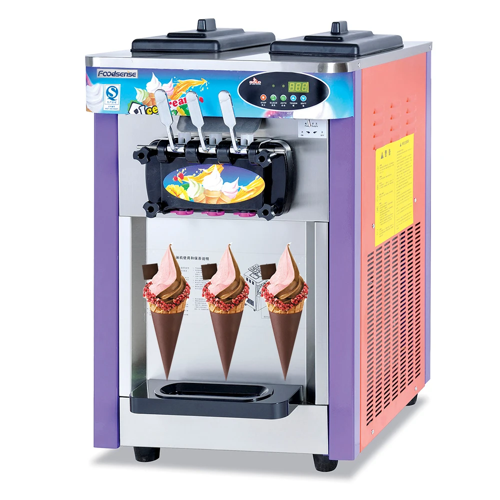 Table top soft serve portable ice cream machine icecream maker 220v small mini soft home ice cream machine at home price maker