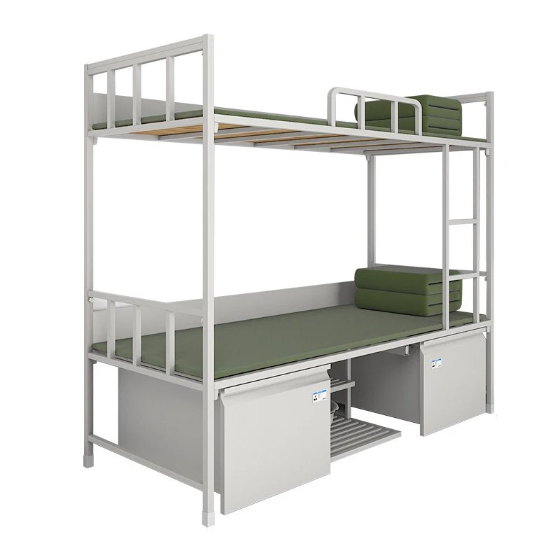 Металлическая двухъярусная кровать Twin over Twin, дополнительная трехъярусная кровать, прочная и стильная кровать для школ