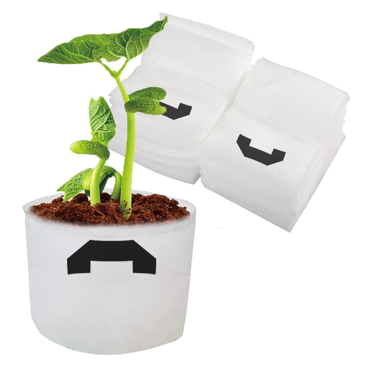 Large 3-Pack 7-Gallon Felt Potato Grow Bags with Non-Woven Fabric Pots for Plant Growth for Vegetable & Onion Growing