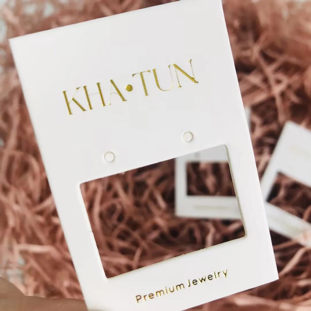 custom Earring Cards for jewelry Display Packaging Holder with Necklace Display Backs paper Cards
