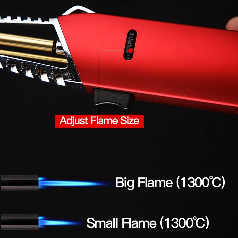 Gf-928A Handheld Refillable Proof Gas Jet Butane Torch Cigarette Lighter For Kitchen