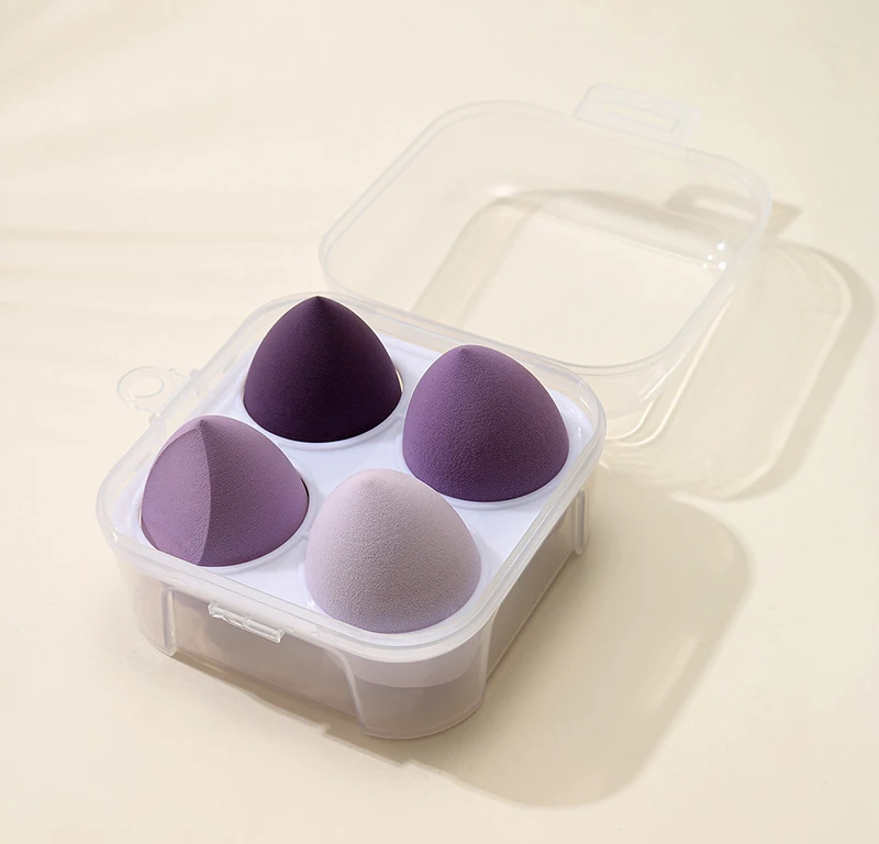 Wholesale  4pcs None Latex Soft Makeup Sponge  Beauty Sponge Set with Egg Box