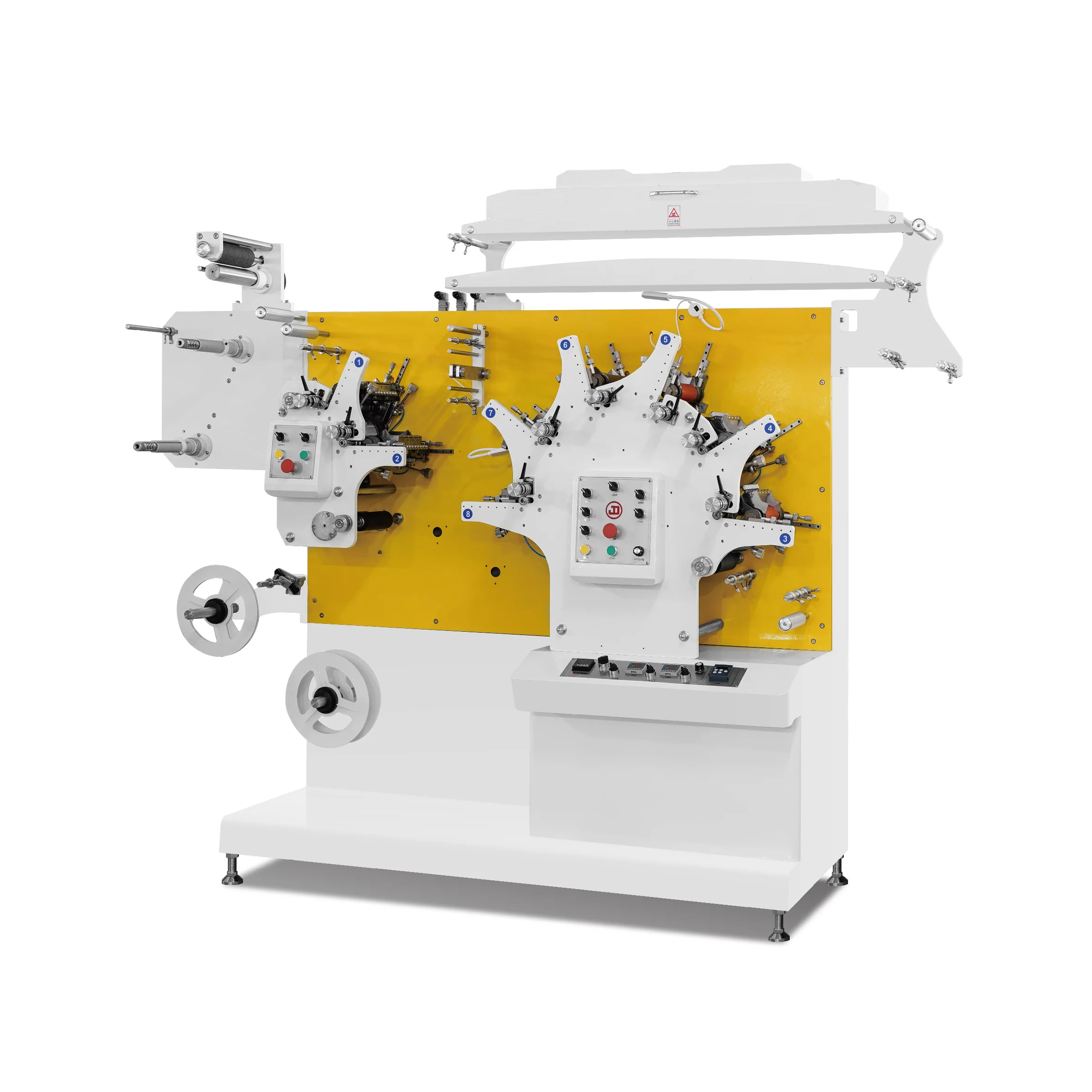 Polyester Taffeta Label Printing Machine / High Speed Double Side Flexopraphy Label Printing Machine