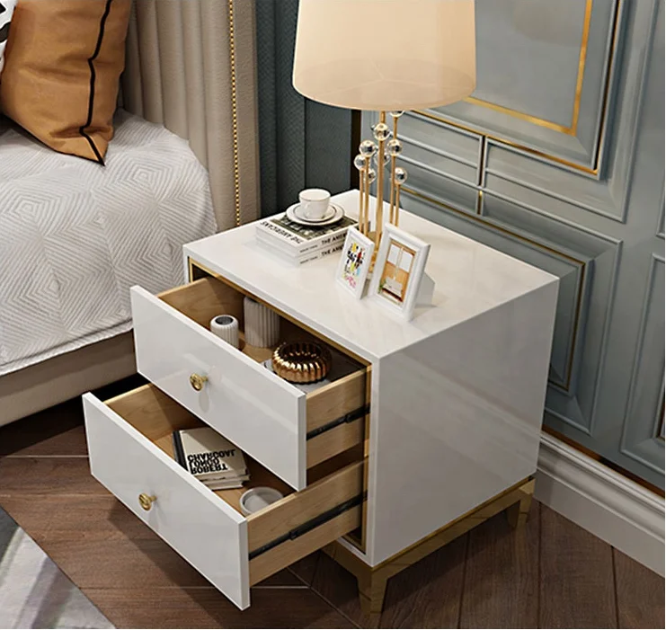 Modern Luxury Nightstands Living Room Bedroom Side Table with Drawer Bedside Table Wooden nightstands