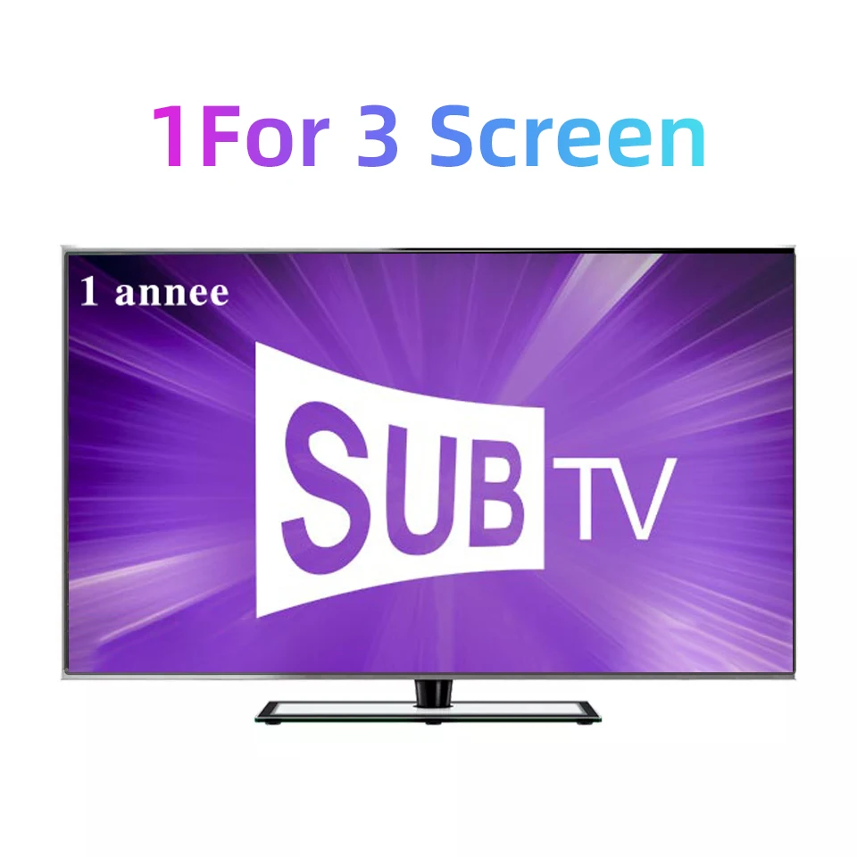 SUBTV Lxtream, стабильный список, подписка на IPTV с 1 на 3 устройства, экран Smart TV, Android, ТВ-приставка, бесплатный тест, M3U IPTV-приставка