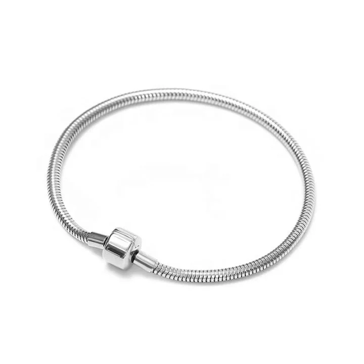 High Quality Non Tarnish Waterproof Stainless Steel DIY Jewelry Accessories Solf Snake Chain Bracelet