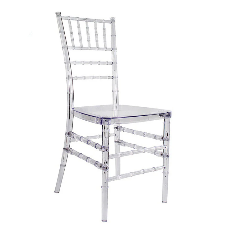 China Factory Direct Wholesale Crystal Clear Resin Acrylic Plastic Party Chiavari Chair For Decor Wedding