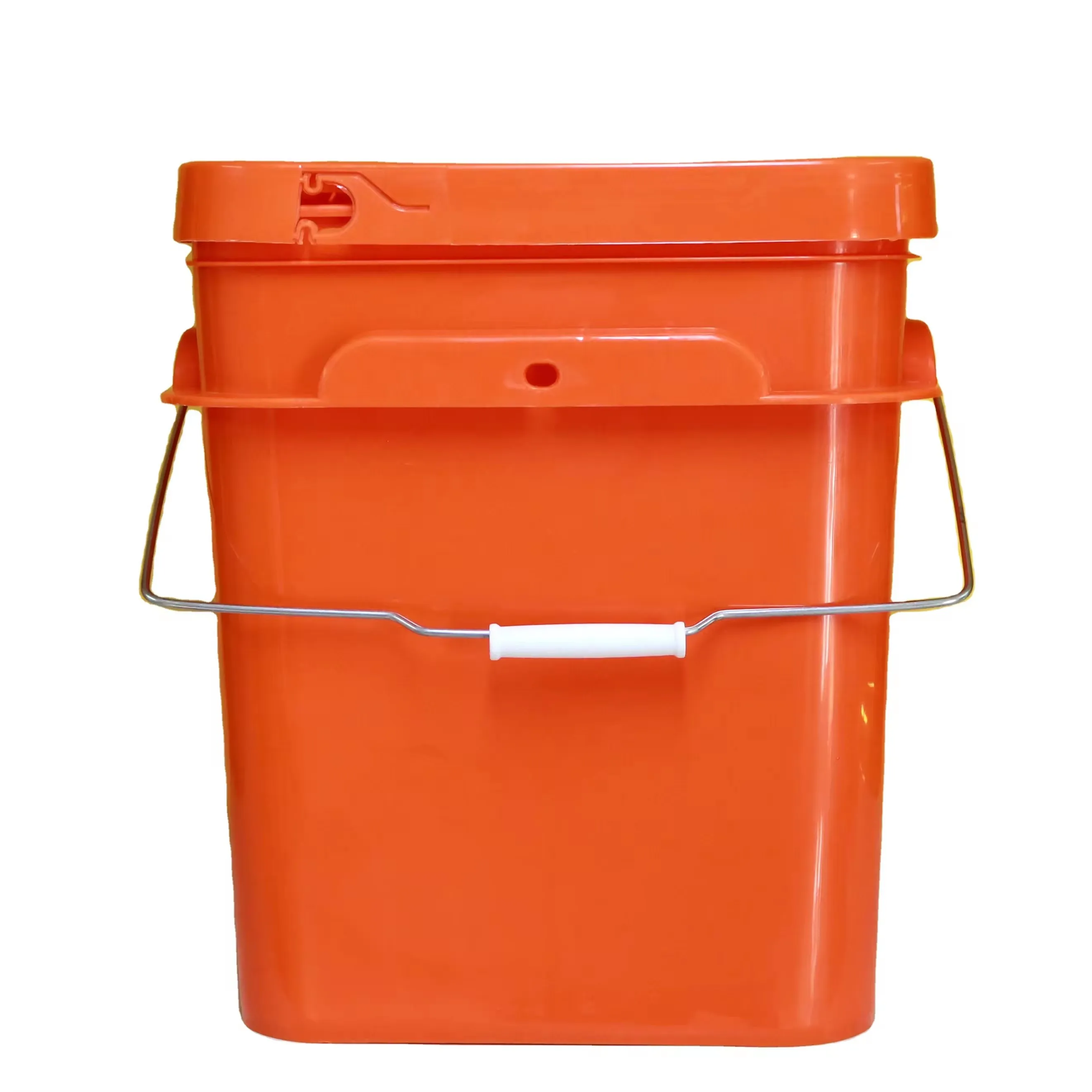 Оптовая продажа 25 л металлическое ведро квадратное барабанное бочка 5 галлонов белые пластиковые крышки для ведра пищевое масло упаковка молока различные виды использования