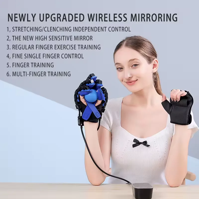 new products medical Hand rehabilitation robot gloves Intelligent Massage Gloves Finger Trainer Hand Exercise