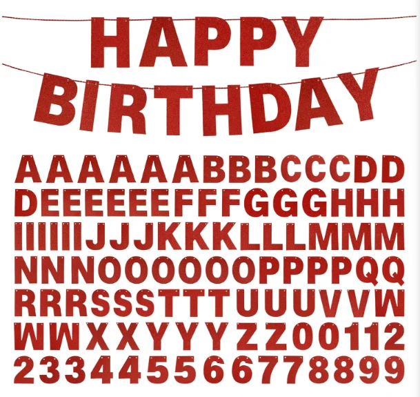 Merry Christmas glitter Banner Make Your Own Banner Custom Letter Personalized Kit Custom Banner for Christmas Birthday Party