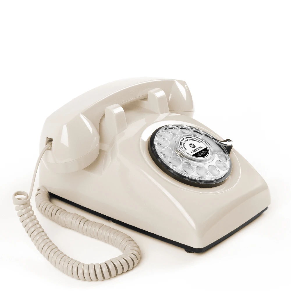Landline Phone Antique Style Rotary Classic Wedding Telephone Recording Message Guest Book Audio Guestbook Phone