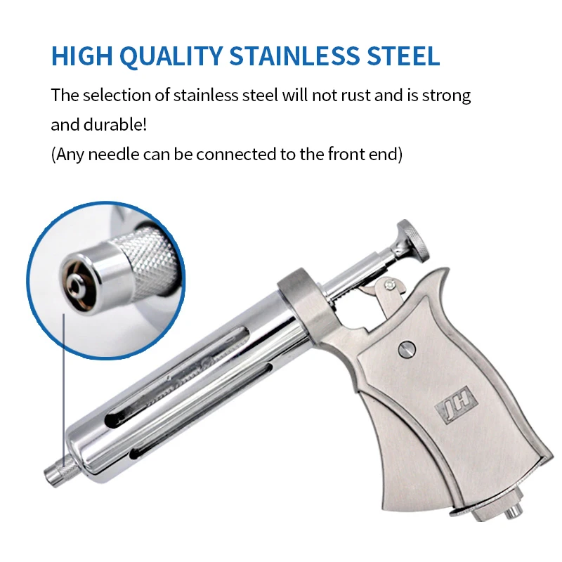 50ml semi-automatic adjustable continuous syringe veterinary syringe gun for poultry injection