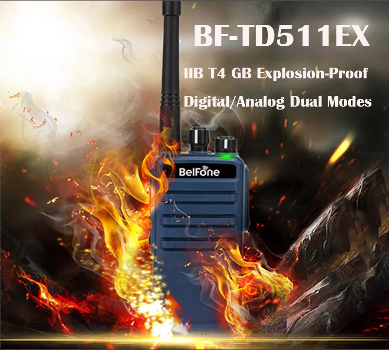 CE Explosion-proof digital Radio Uhf  Handheld Two Way Radio IP68  Walkie Talkie BF-TD511EX