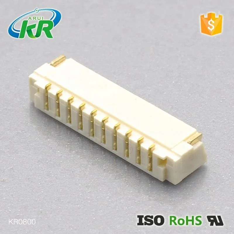 KR0800 SUR BM10B-SURS-TF Type 0.8mm Pitch SMT Single Row Straight Wafer Wire to Board Connector
