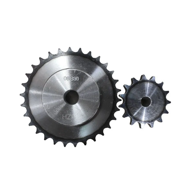 China supplier Wholesale 05B 06B 08B 10B agricultural machinery driving sprocket with teeth hardened and black