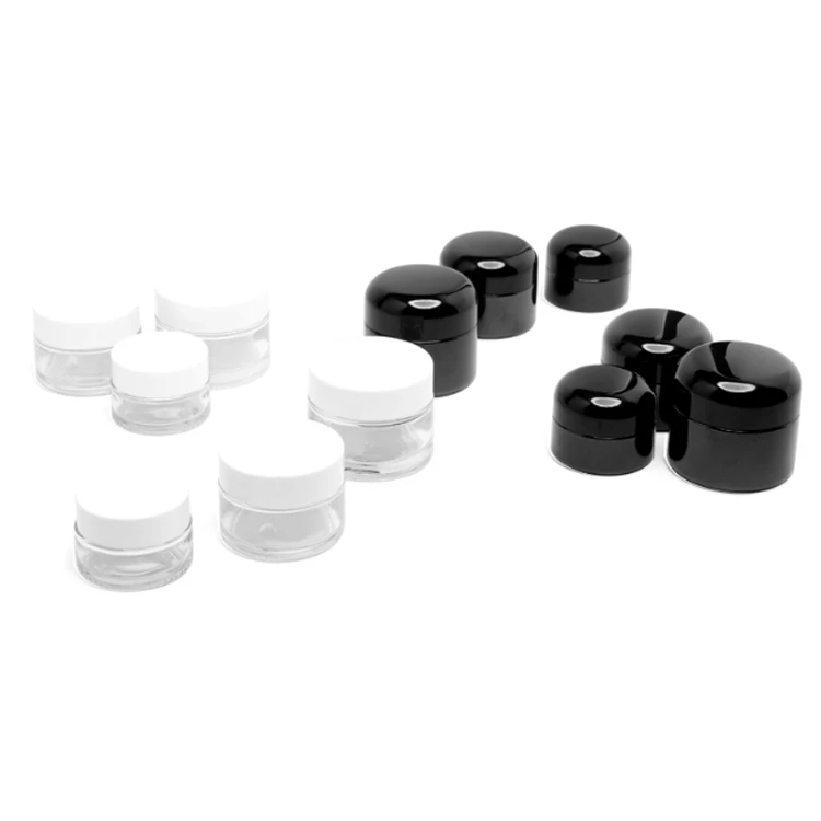 OEM mushroom shape accessories for cosmetic jar plastic PET PP jar lid customised plastic cap custom cream jar with black lid