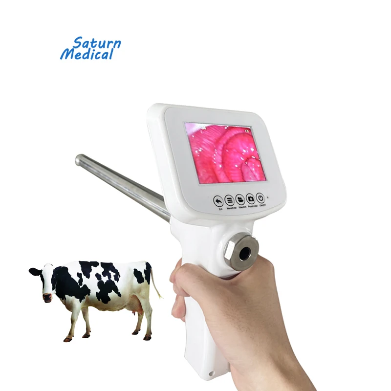 Manufacture cheapest price high definition hd camera visual artificial insemination gun for cow cattle horse equine goat sheep