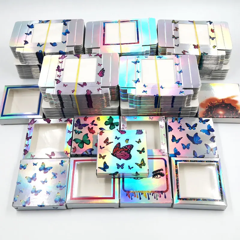 Wholesale 25mm 30mm customise empty eyelash packaging box bulk emptylash boxes