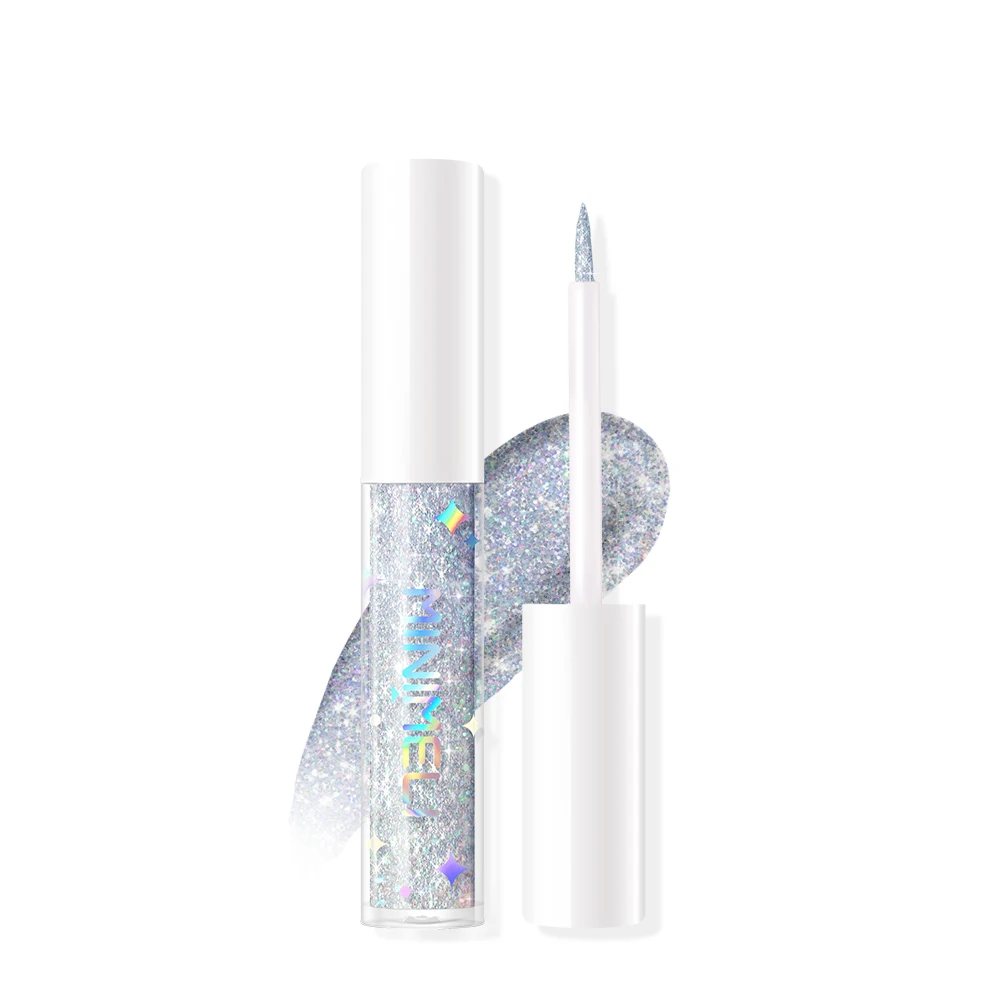 New Style 4 Colors Long Lasting Organic Shiny High Pigment glitter Liquid highlighter eye shadow