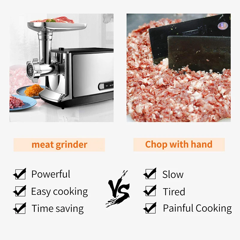Portable Household Use Electric Meat Grinder OEM/ODM, 3 in 1  Multifunctional Sausage Stuffer and Grinder