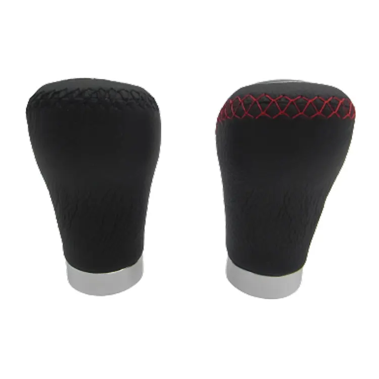 JADERUSUN Red Black Auto Parts Universal Car Accessories 5 Speed Manual shifter lever Leather Gear Shift Knobs