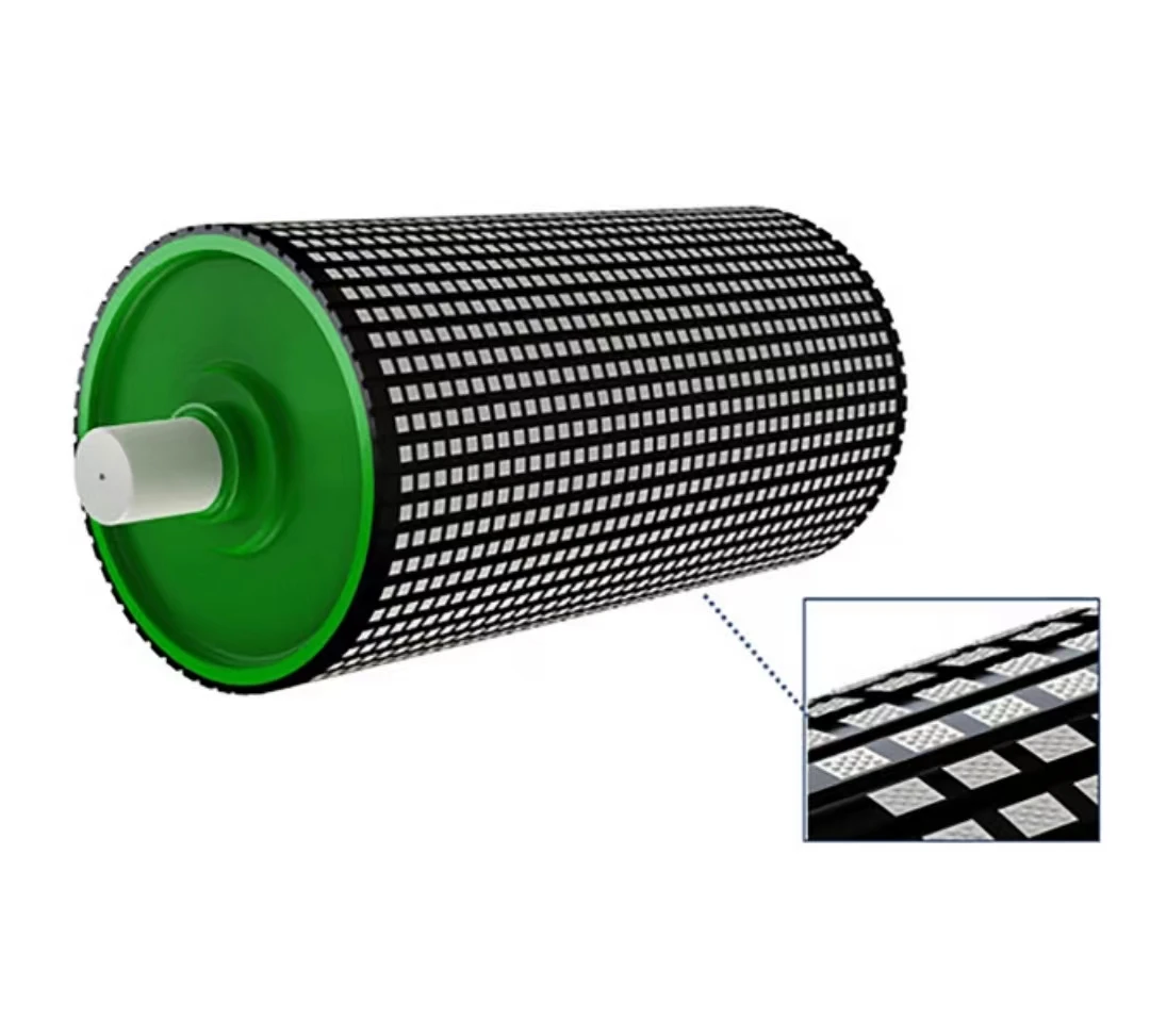 2022High quality factory price belt conveyor ceramic lagging pulley drum