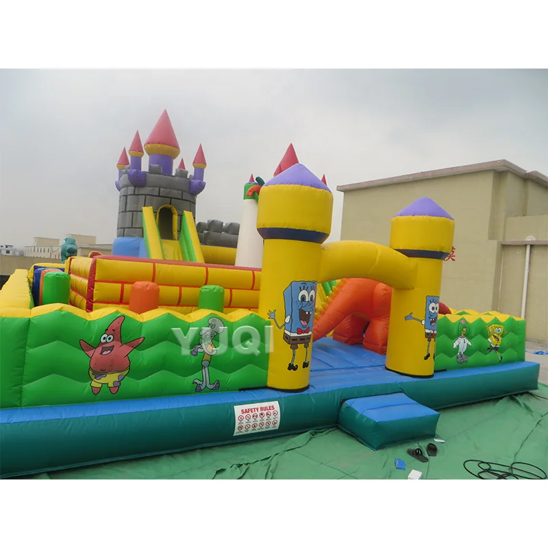 Dinosaur theme Amusement Park Games ,Outdoor Inflatable Playground ,Inflatable Funcity with bounce house