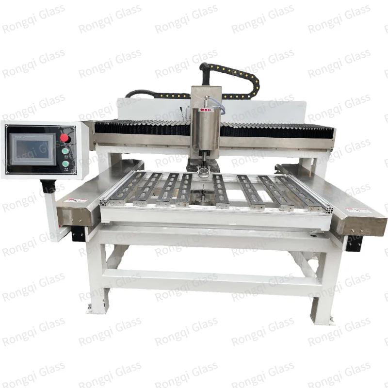 Computer Drawing Automatic Positioning CNC Automatic Double Station Glass Drilling Machine