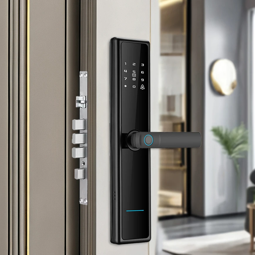 Умный замок для дома водонепроницаемая цифровая дверная Противоугонная дверь с умным блокировкой отпечатков пальцев БЕСКЛЮЧЕВОЙ электрический