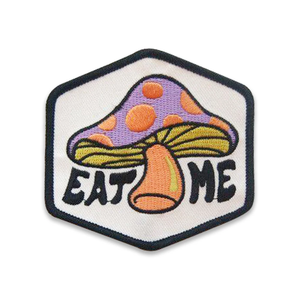 Wild Nature Design Mushroom Bear Logo Iron on Patches Custom Your Own Patches Custom Embroidery for Clothing
