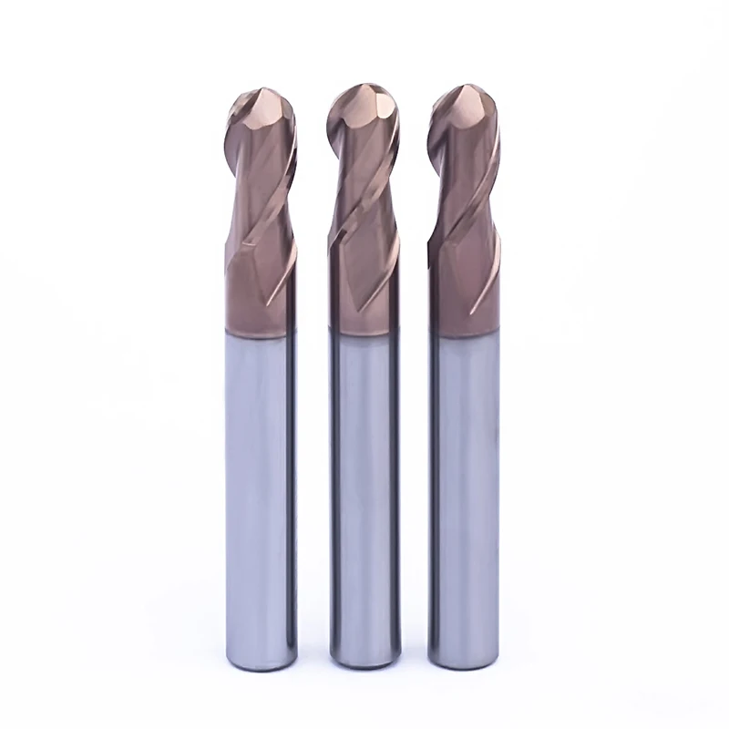 hot carbide spheric milling cutter amana cnc bits aluminum router bit HRC55 2 flute ball nose end mill 4mm alu power end mill