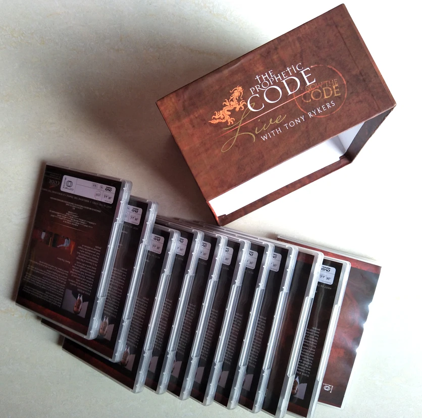 12x double clear dvd case total 24pcs DVD with try cards in triangle display box as retail marketing gift packaging