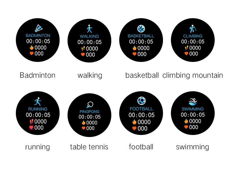 Смарт-часы P6 с цветным экраном 1,3 дюйма, фитнес-трекер, пульсометр, измерение артериального давления, напоминание, водонепроницаемый смарт-браслет