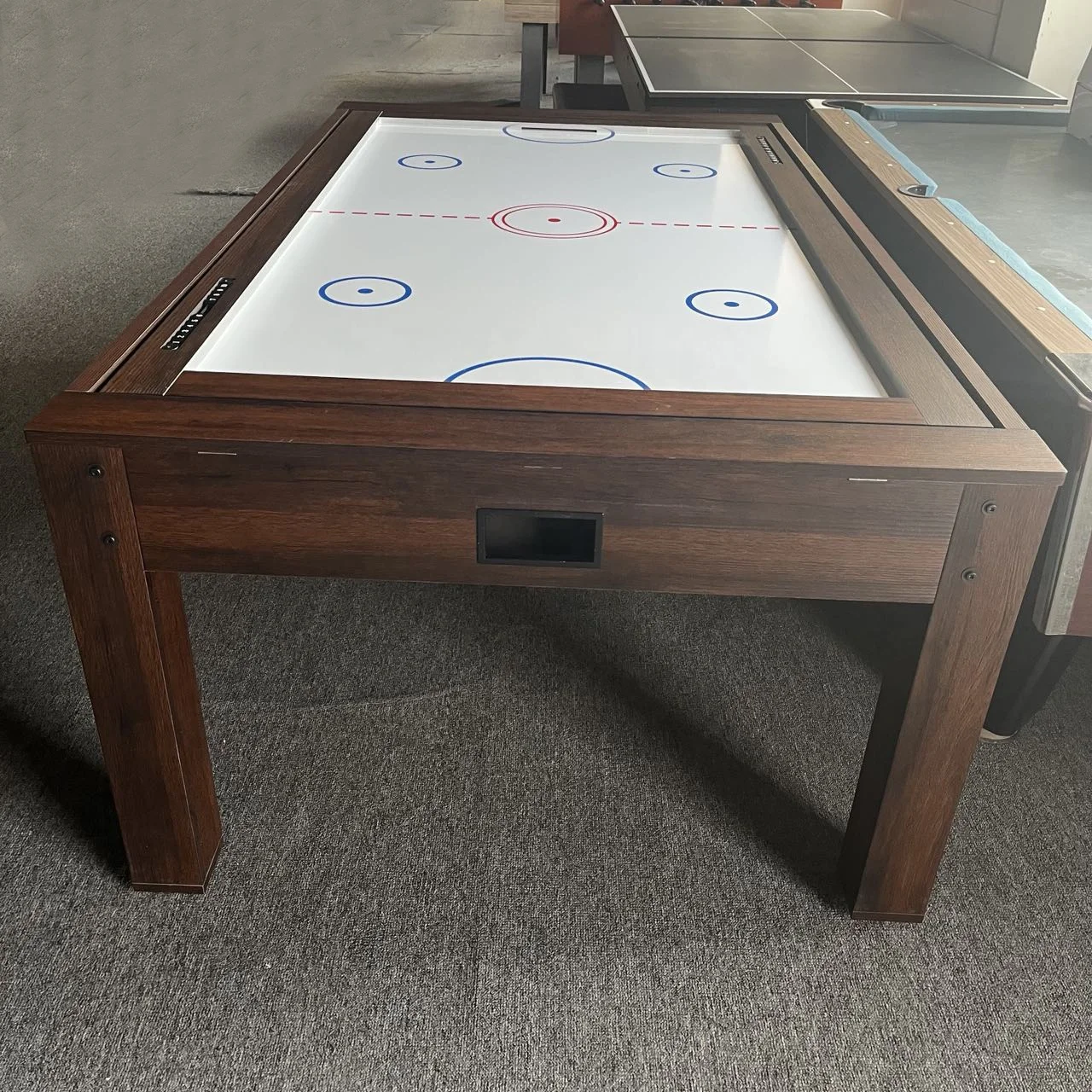 7 Foot 4 in 1 Multi Game Swivel Billiard Pool Tables with air hockey table tennis dining