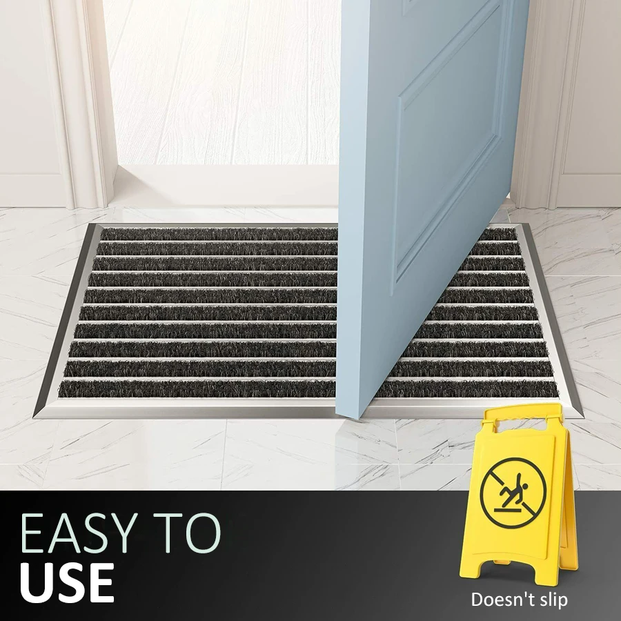 Exterior Interior Interlocking Aluminum Carpet Floor Door Mat for Entrance