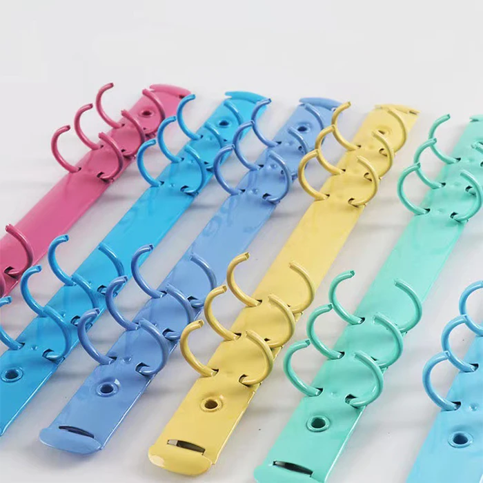 Wholesale Planner A6 A5 6 O Ring Metal Candy Colors Budget Binder Clip Accessories